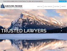 Tablet Screenshot of groverfroese.ca